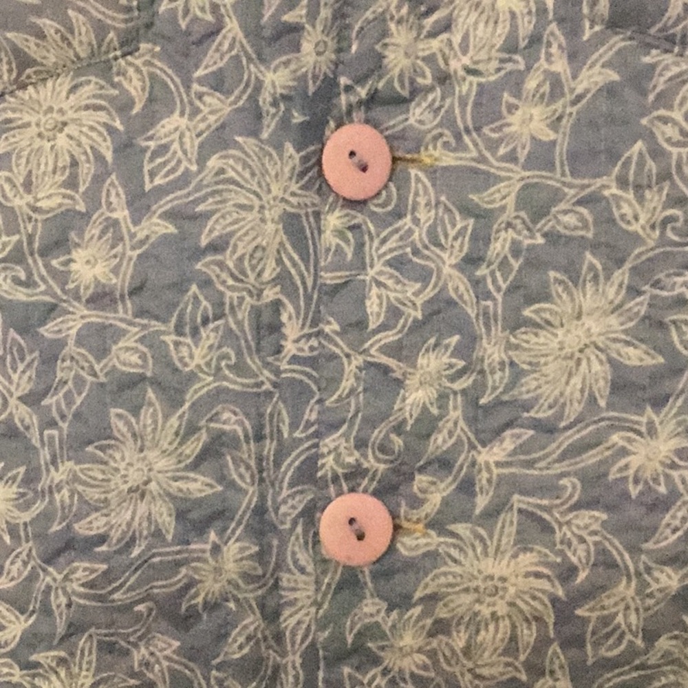 Provence Reversible floral yellow/ blue paisley lightweight spring/summer NWT - Picture 3 of 9